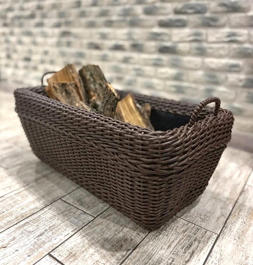 Дровница для печи из ротанга 65 л (27709715)