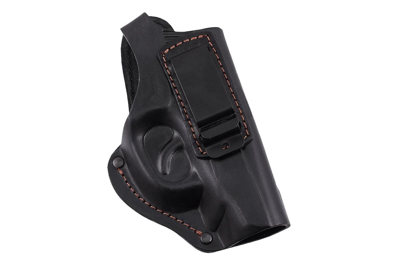 Кобура для ПМ поясная скрытого ношения формованная кожаная с клипсой Черный (11201)