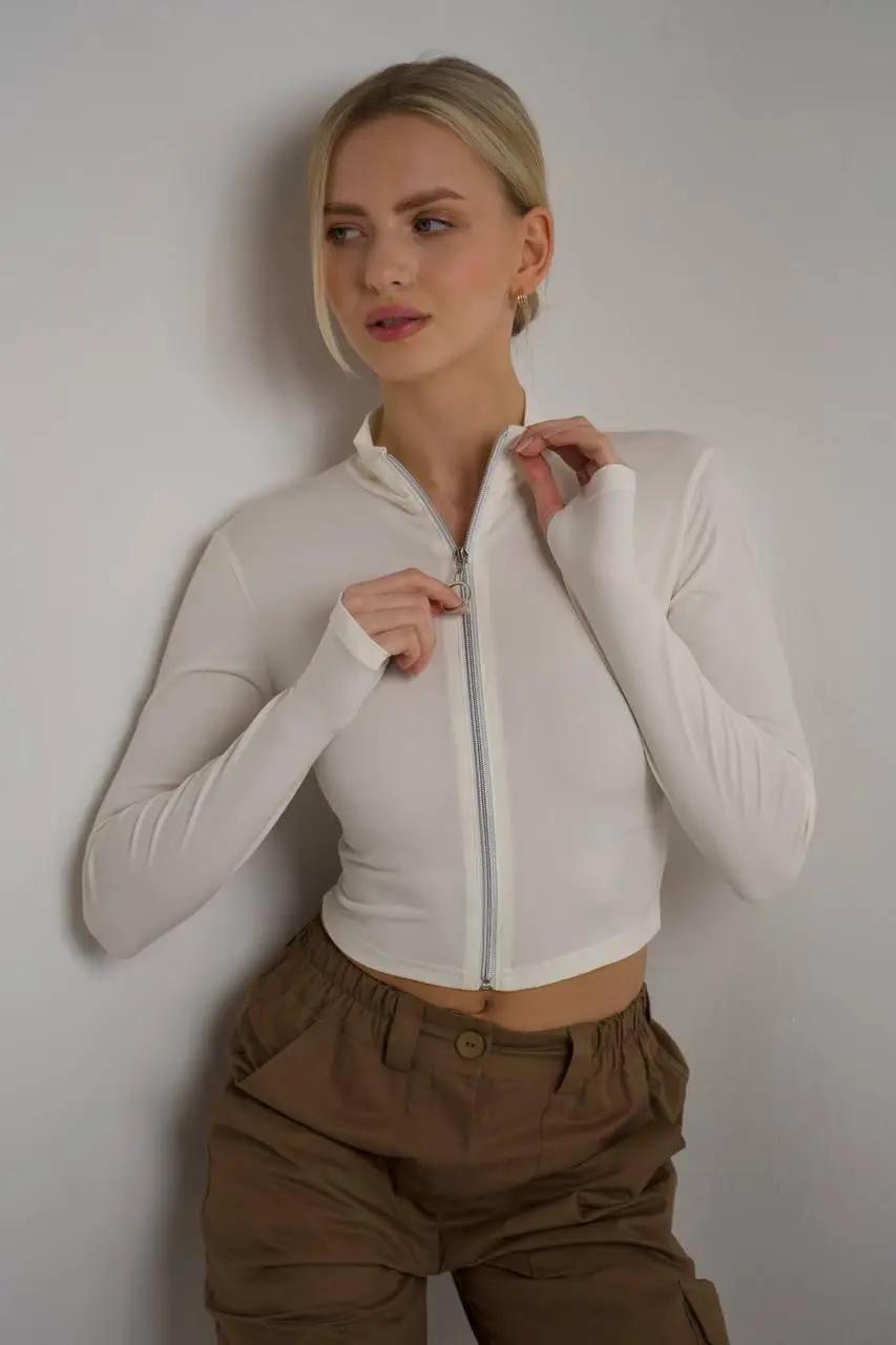 Женский лонгслив на замке с длинным рукавом ТAPE22 XS