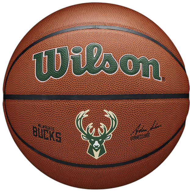 Баскетбольный мяч Wilson NBA TEAM ALLIANCE BSKT MIL BUCKS 295 р. 7 (21137808)