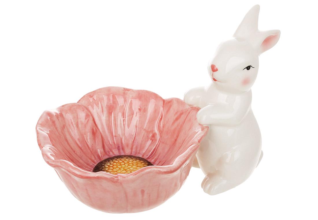 Керамическая пиала Зайка с цветком 670 мл (928-147)