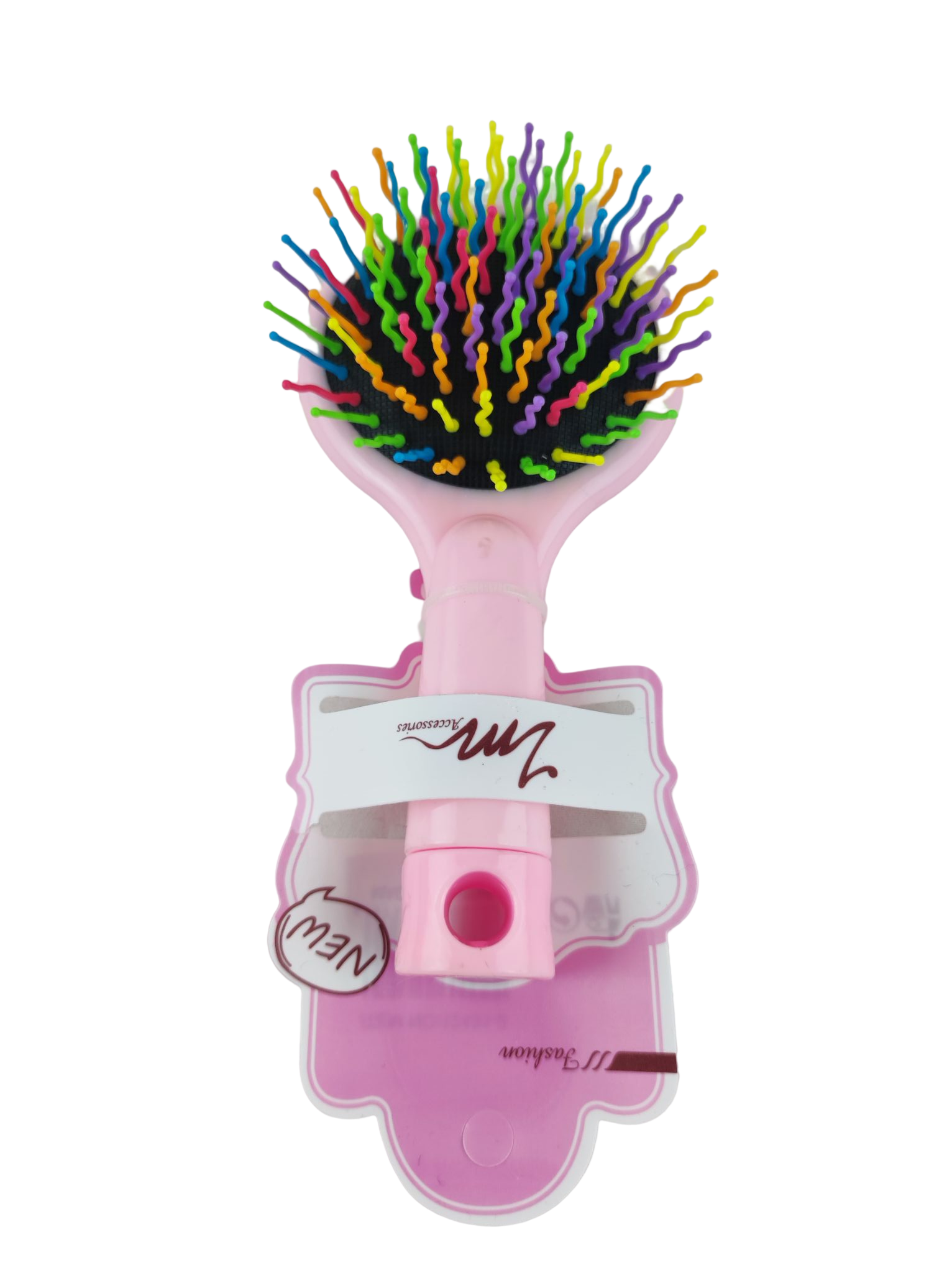 Расческа для волос массажная с зеркалом 15 см Голубой (13299)