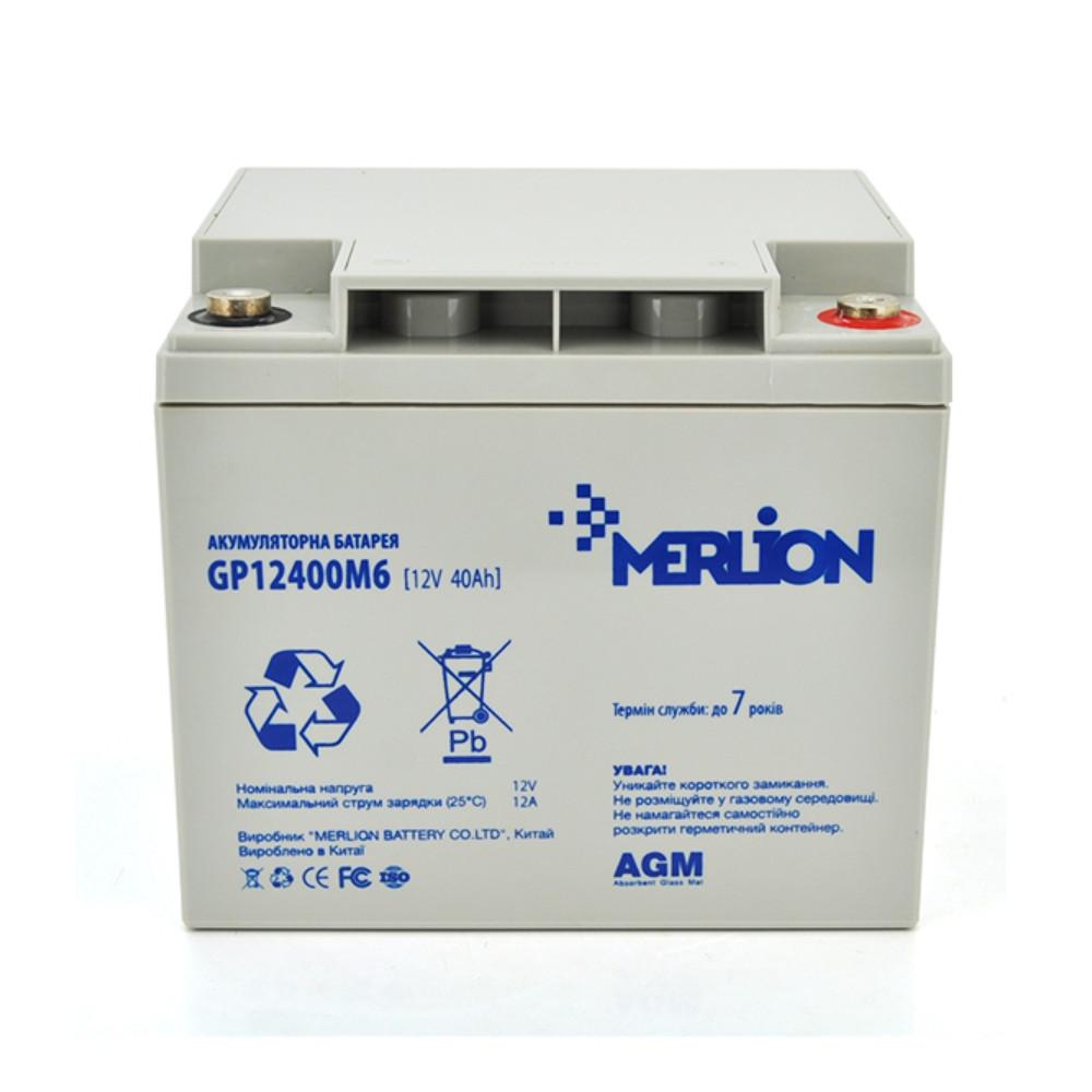 Акумуляторна батарея Merlion AGM 12 V 40 Ah (GP12400M6) - фото 1