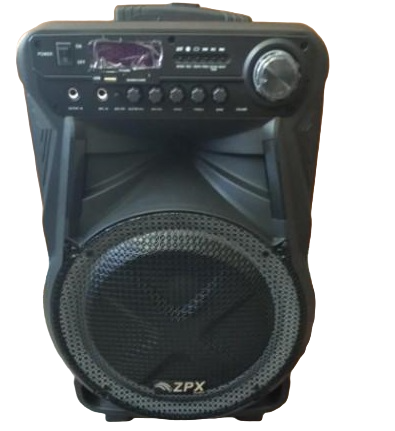 Акустическая Bluetooth система ZPX ZX-7771 портативная аккумуляторная с радиомикрофоном 150 Вт Черный (ZPX-005)
