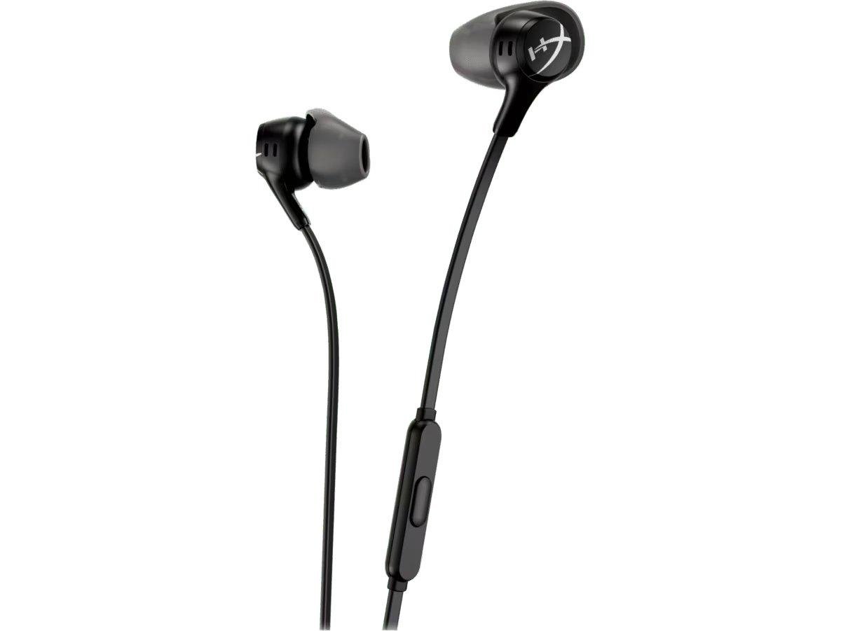 Навушники провідні з мікрофоном HyperX Cloud Earbuds II mini-jack 3,5 мм силікон Black (70N24AA)