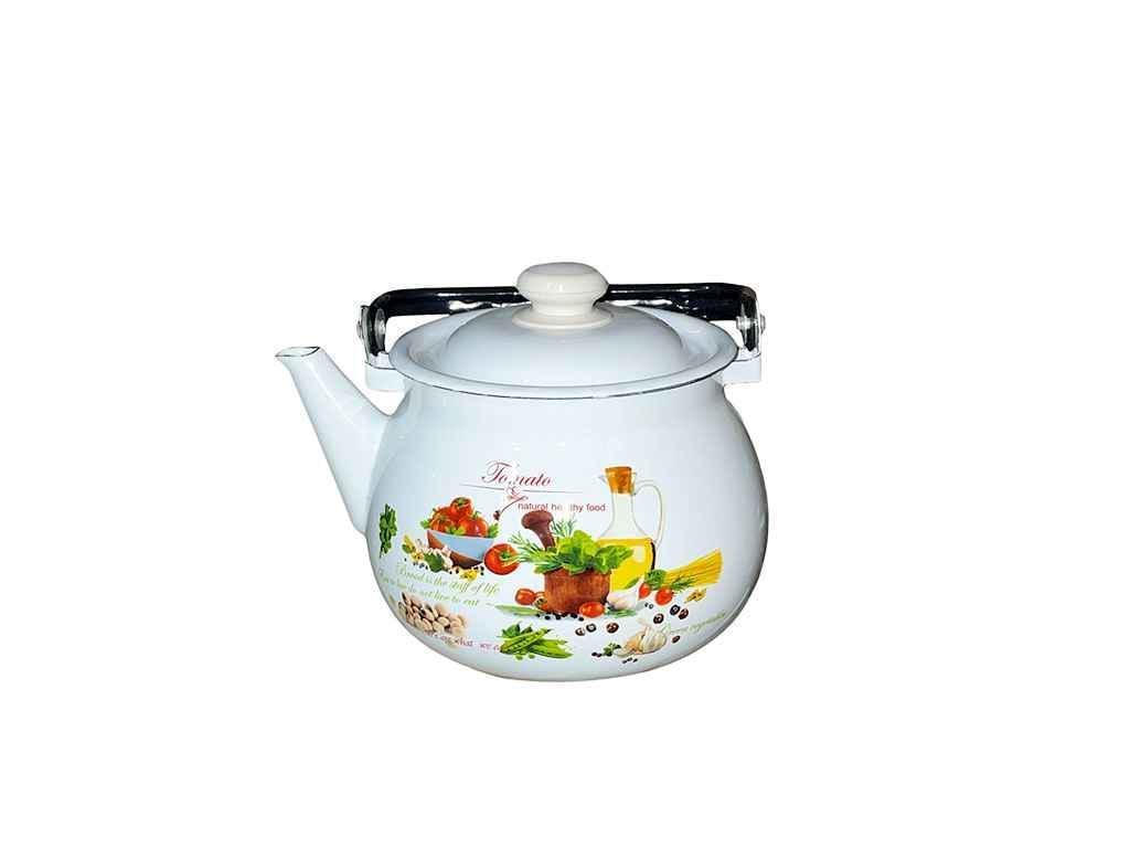Чайник Idilia Томато эмалированный 2,5 л Белый (I2710/2)