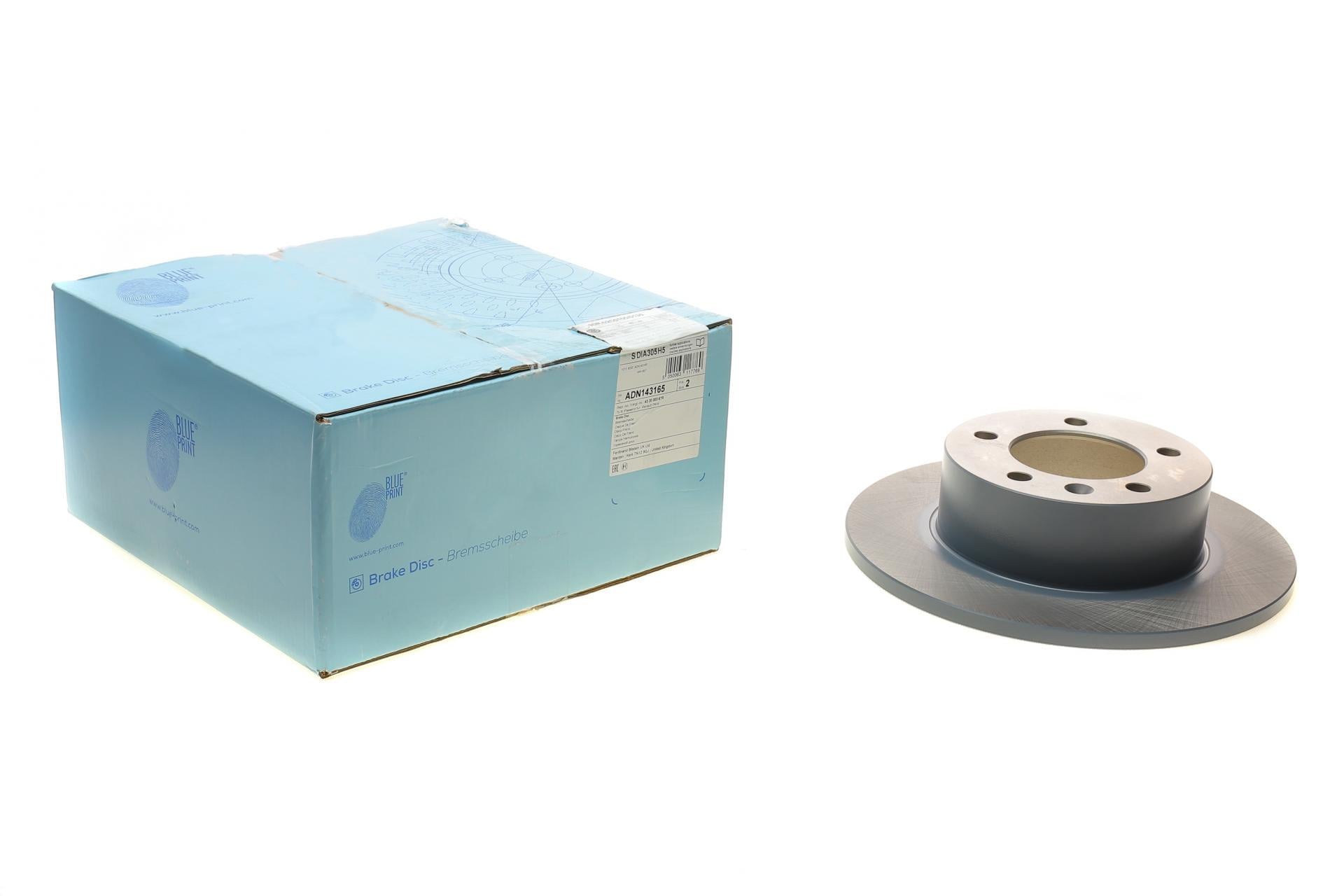 Диск тормозной задний BLUE PRINT Renault Master 2,3 dCi 10 305х12 мм (ADN143165 BLUE PRINT)