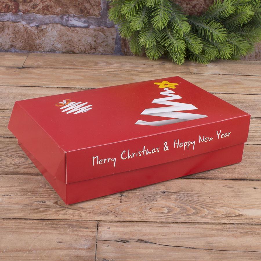 Коробка для сладкого Новогодняя елка Красный (4770-8)