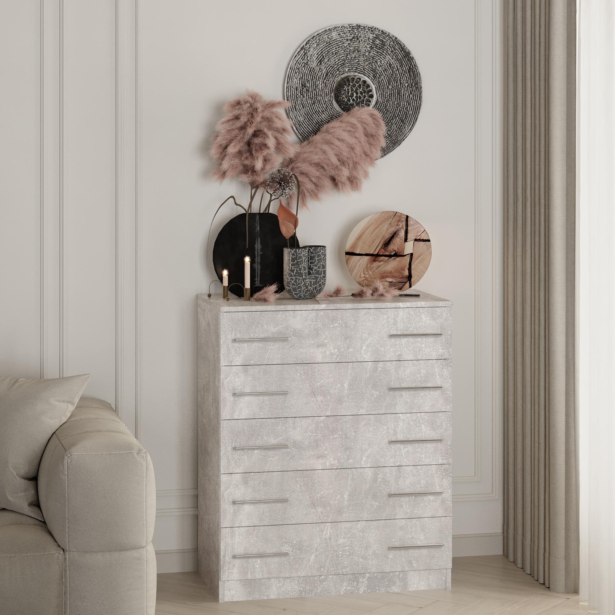 Комод Standart K5 800x450x980 мм Бетон