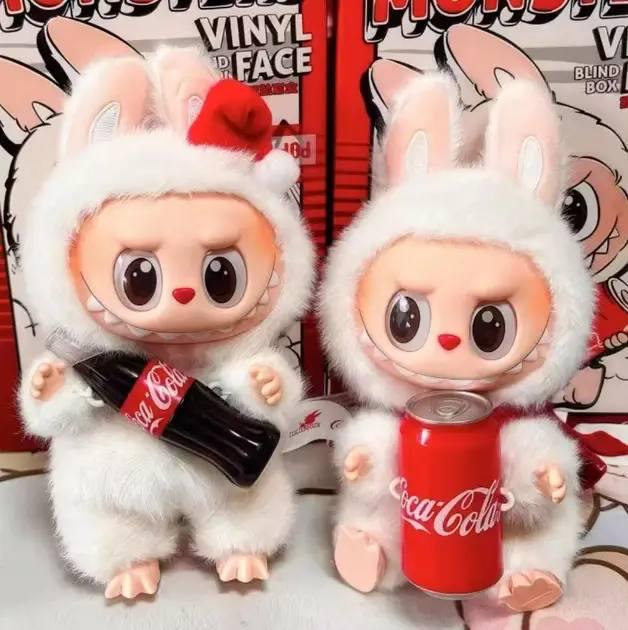 М'яка іграшка сюрприз Labubu Coca-Cola The Monsters брелок 17 см (LB01)