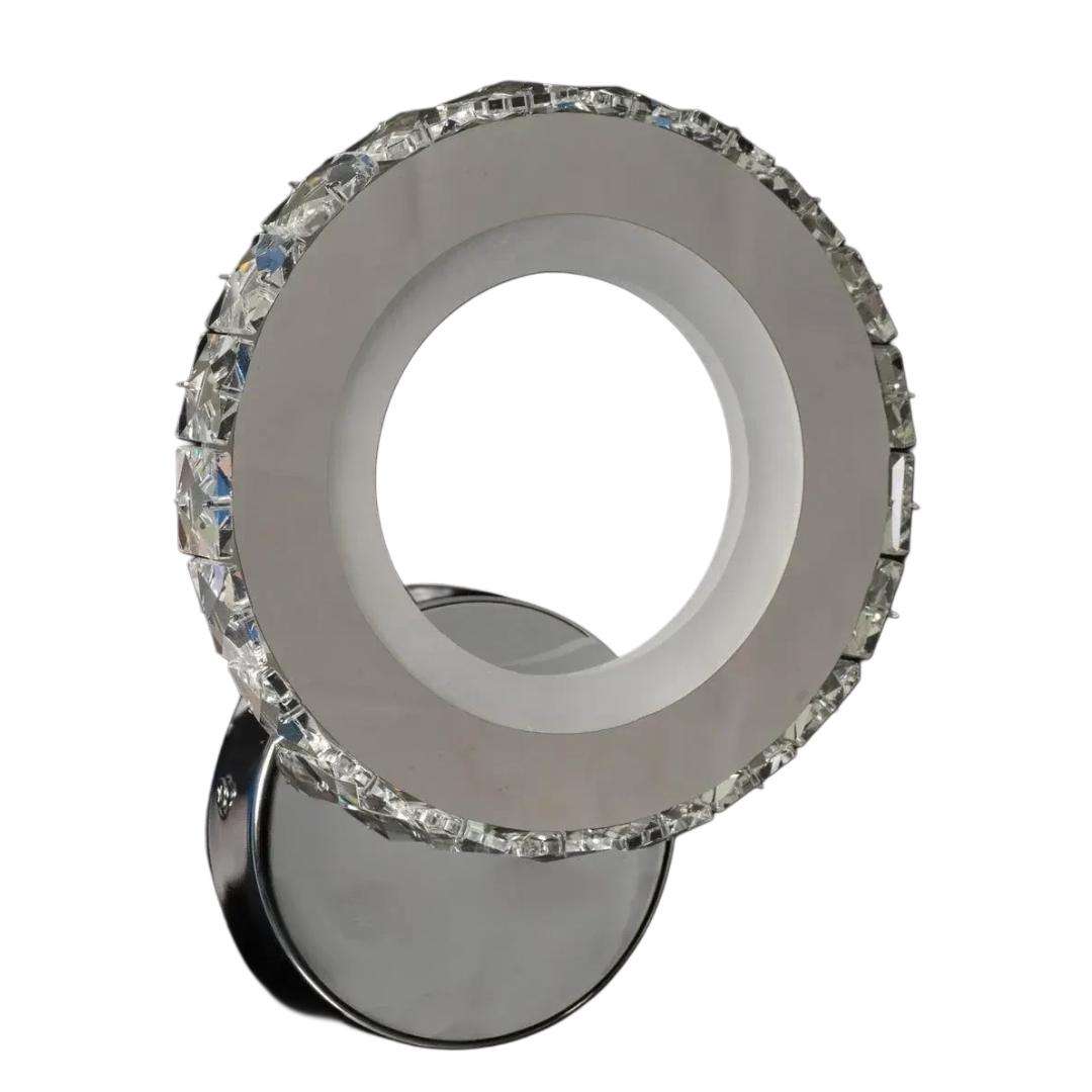 Бра светодиодная Svet 24W хрустальная круглой формы Хром (SY-16008/1W CR)