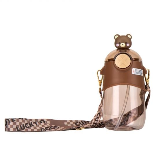 Бутылка для спорта Elisey Cute animals 630 мл Коричневый (9110-005)