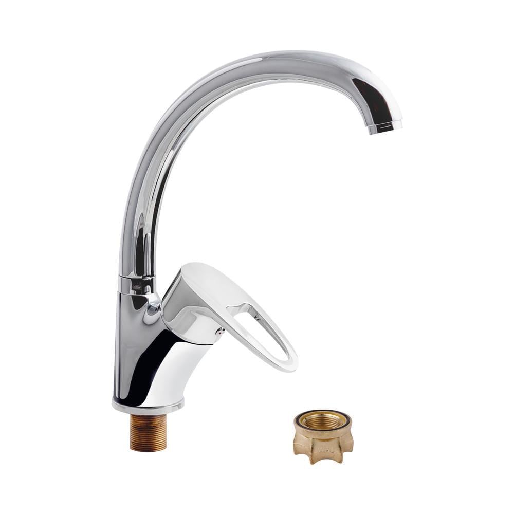 Смеситель кухонный с керамическим картриджем на гайке WAL ZIP7-B280