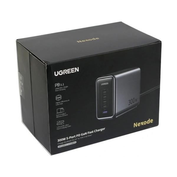 Зарядное устройство сетевое UGREEN CD333 Nexode 300W Grey (90903B) - фото 4 Зарядное устройство сетевое UGREEN CD333 Nexode 300W Grey (90903B) - фото 4