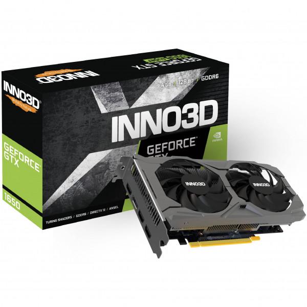 Видеокарта GeForce GTX1650 Inno3D N16502-04D6X-171330N Twin X2 OC 4 Гб GDDR6 128 bit - фото 3