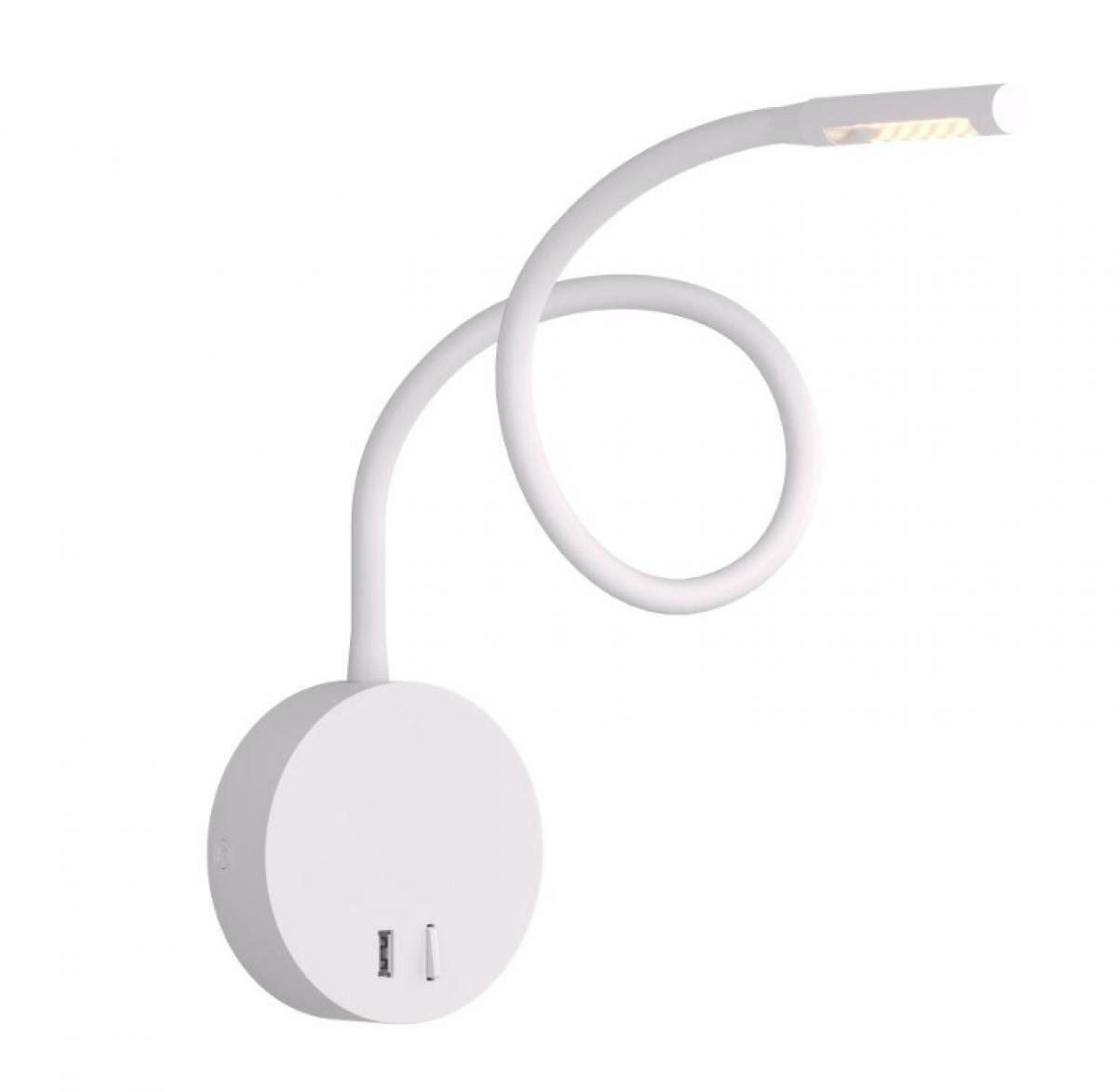 Бра Kloodi Deco WA-Liana 500 3K WH c USB 5 V 2,1 A (13982911)