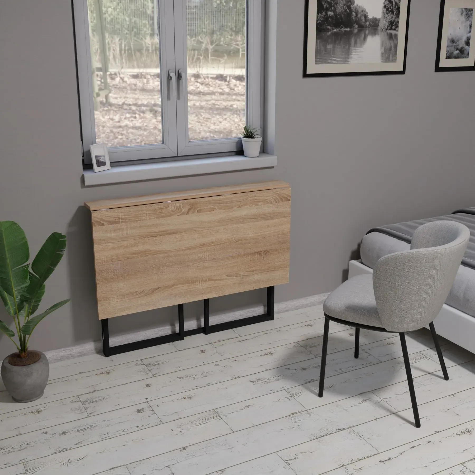 Стіл письмовий розкладний Неман 92х50х75 см Дуб сонома (27327763) - фото 4