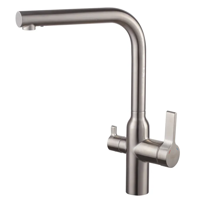 Смеситель с краном для фильтра высокий KOER 020-KI-72020-02 нержавеющая сталь SUS304 Хром (b-KR4797)