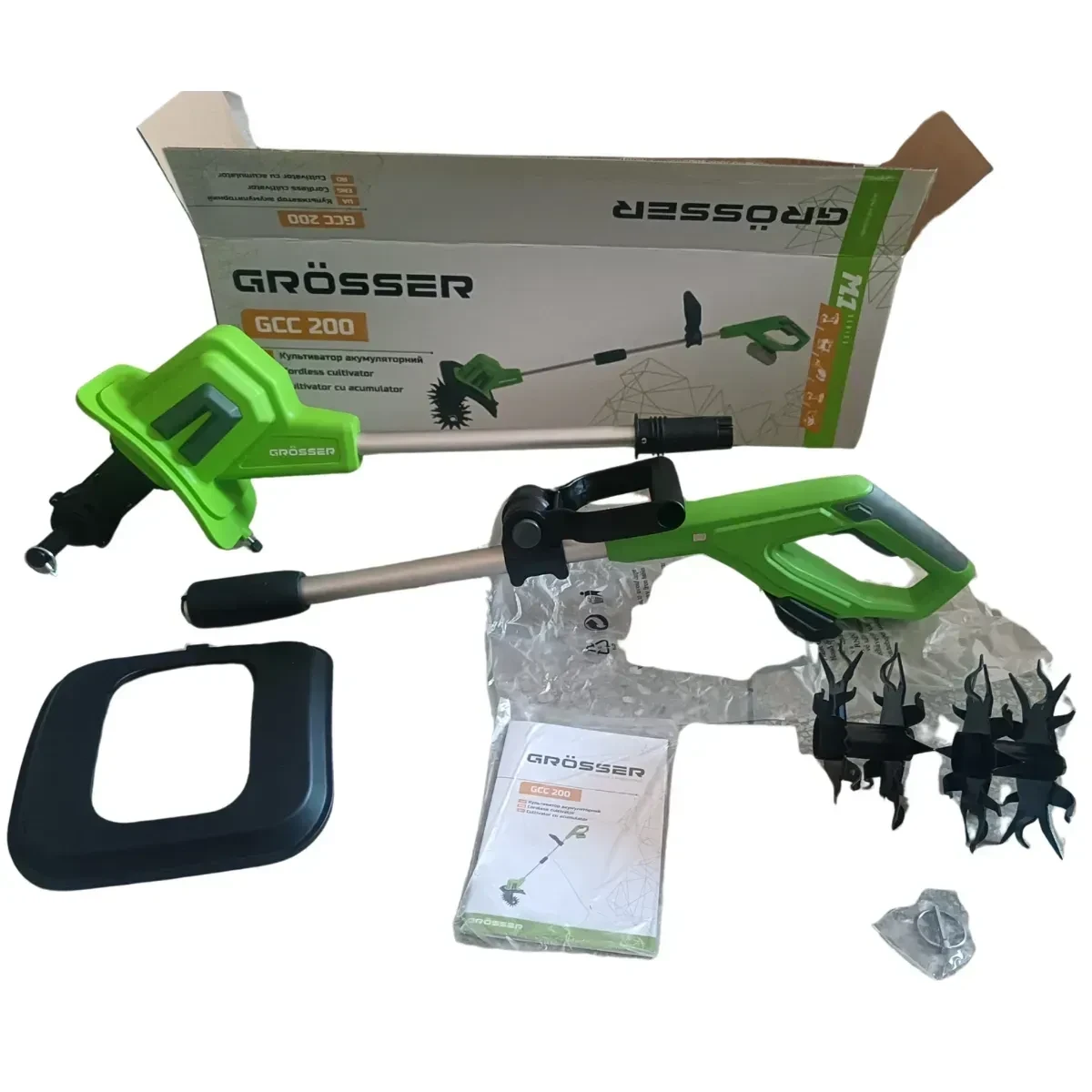 Культиватор аккумуляторный Grosser GCC200 2Акб 20В 3Ач и ЗУ - фото 2 Культиватор аккумуляторный Grosser GCC200 2Акб 20В 3Ач и ЗУ - фото 2
