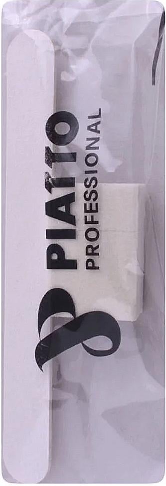 Набір одноразовий Piatto White пилочка 100/100 та баф 120/120 для манікюру та нарощування нігтів (34315) Набір одноразовий Piatto White пилочка 100/100 та баф 120/120 для манікюру та нарощування нігтів (34315)