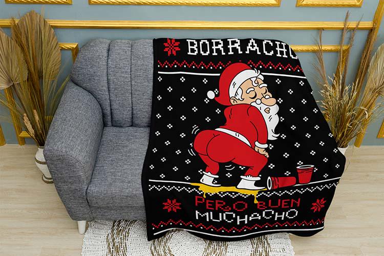 Плед плюшевый Party Santa однослойный 135х150 см (114485)