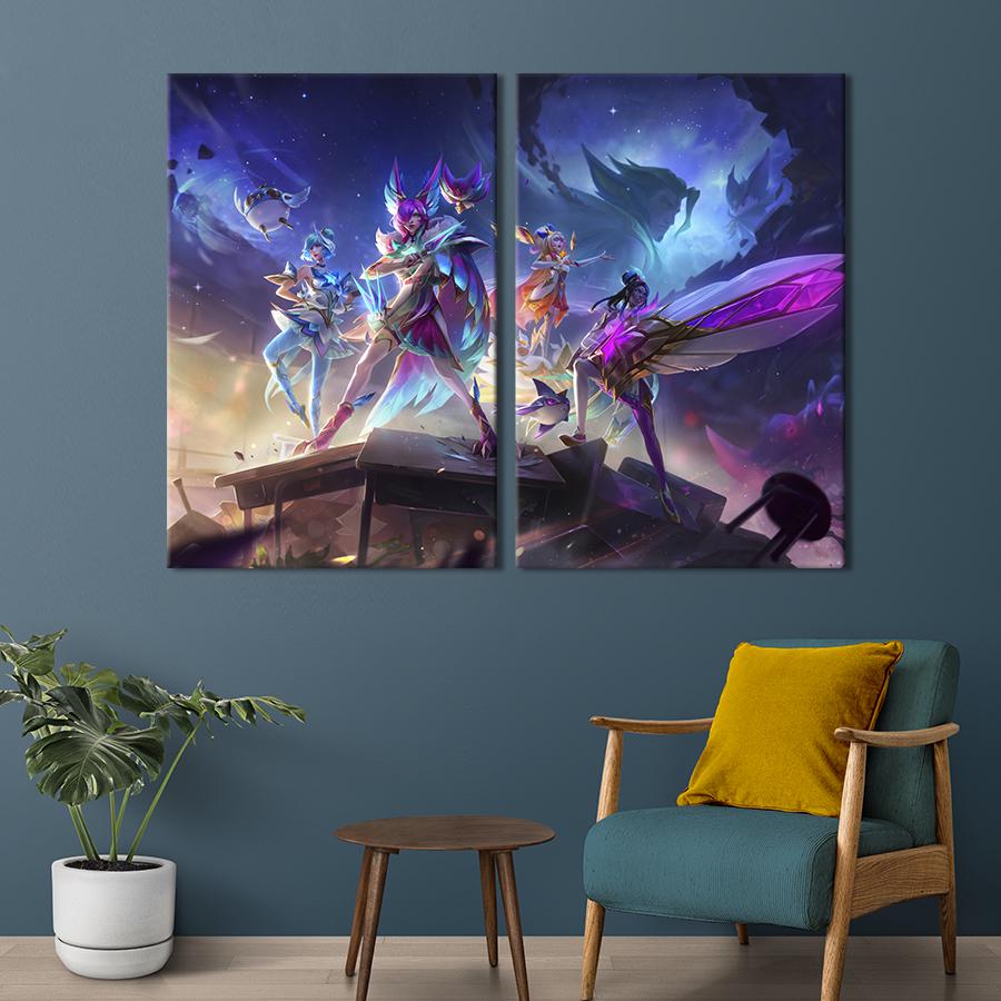 Картина на холсте Звездные защитники / League of Legends 165x122 см (1499-2)