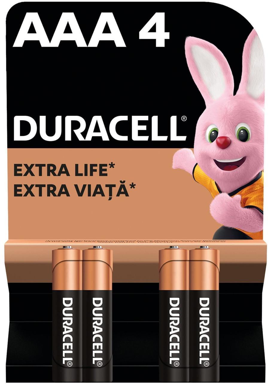 Батарейки лужні Duracell AAA 4 шт. (6409629)