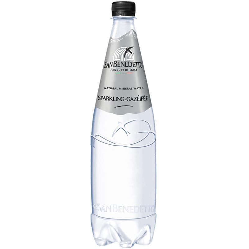 Вода минеральная газированная San Benedetto Sparkling 6 шт. х 1 л (18206)