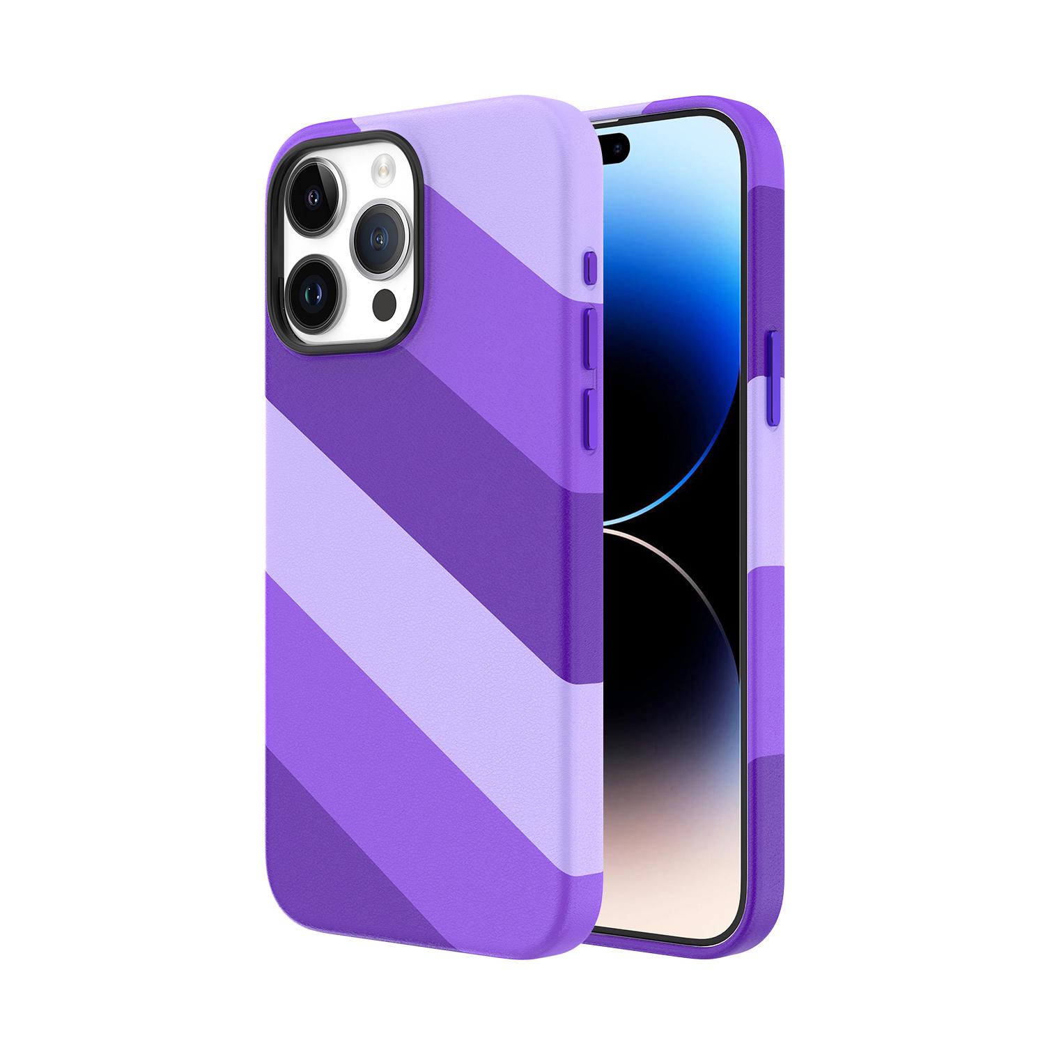 Цветной чехол для iPhone 15 Pro с магнитом MagSafe VOKAMO Purple