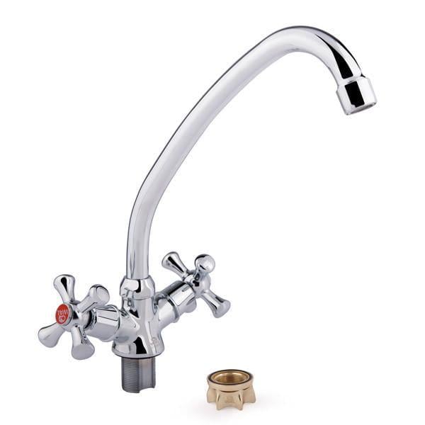 Смеситель двухвентильный для кухонной мойки WAL LEO7-A427 на гайке Хромированный (2493752888) Смеситель двухвентильный для кухонной мойки WAL LEO7-A427 на гайке Хромированный (2493752888)