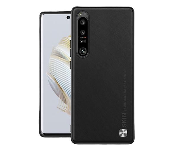 Кожаный чехол - накладка SKIN Good Texture для Sony Xperia 1 IV Черный