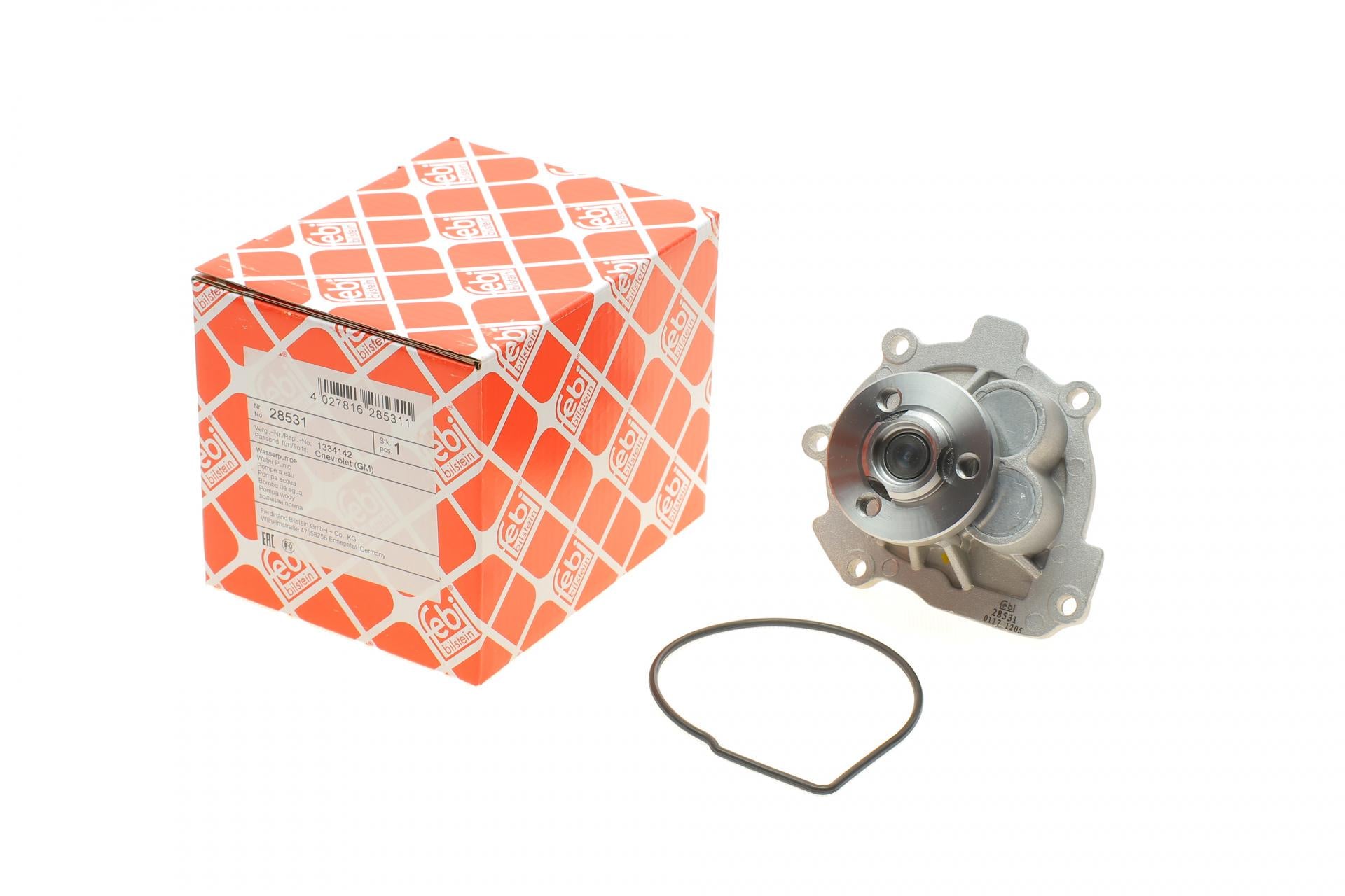 Помпа води FEBI BILSTEIN Opel Astra 1.6 02-/Vectra 1.6/1.8 06-/Chevrolet Aveo 1.4 08-/1.6 11- - 28531 (25587790)