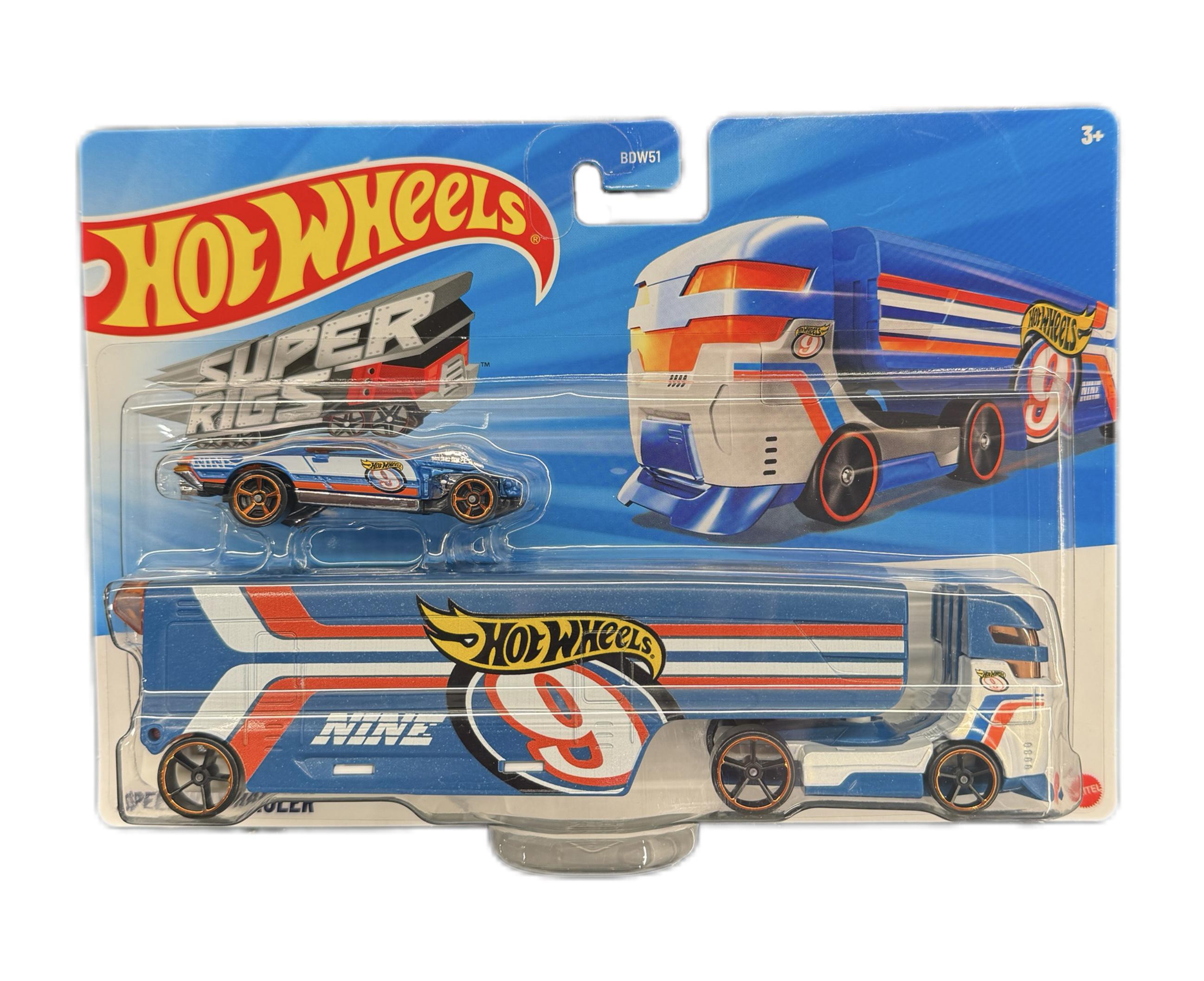 Игрушечный грузовик Hot Wheels Super Rigs BDW51-DKF85 Speedway Hauler (26612949)