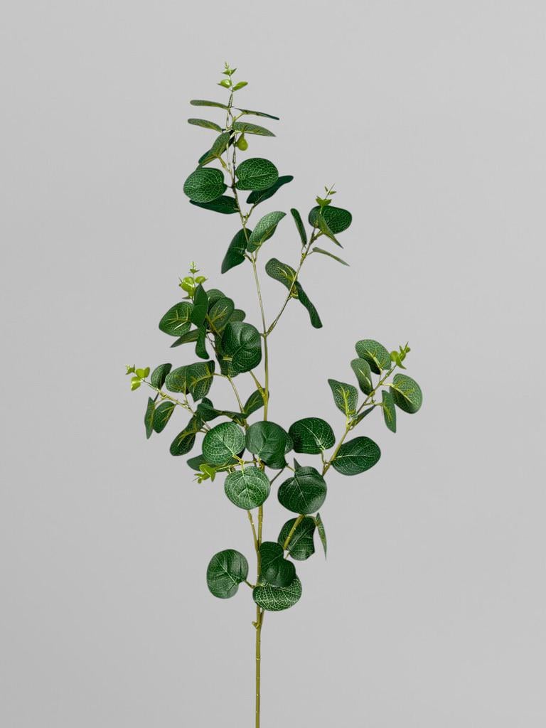 Искусственная ветвь эвкалипта для декора 90 см Зеленый (Р03042)