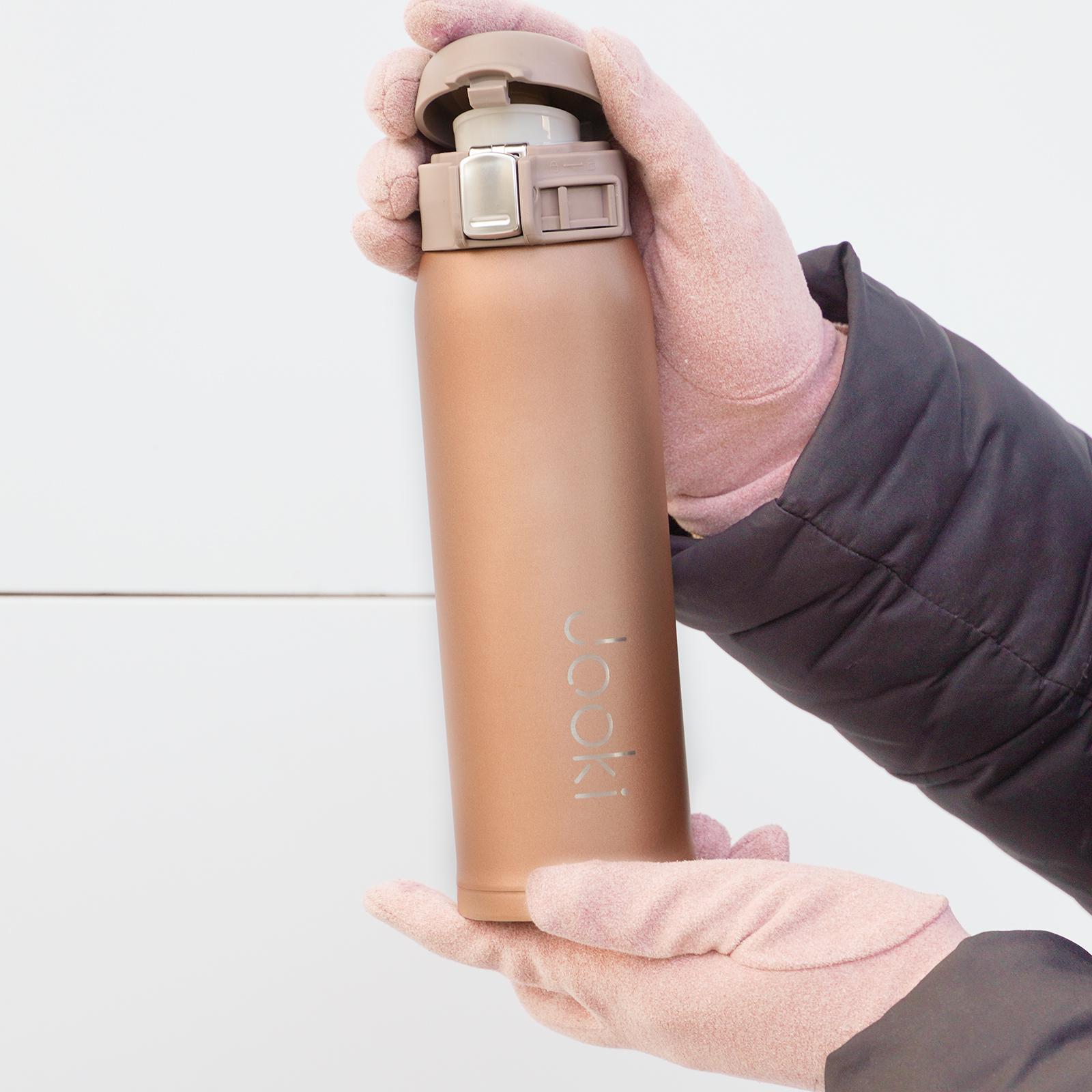 Термос металлический Jooki "Royal" с поильником 500 мл золотой. - фото 4