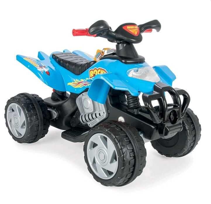 Электроквадроцикл детский Pilsan фары/панель приборов/колеса с бесшумным покрытием/аккумулятор 6V Blue (160313)