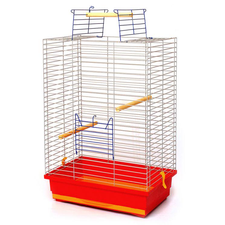 Клетка для средних попугаев Лорі Нимфа 47х30х66 см Красный (A-003719)