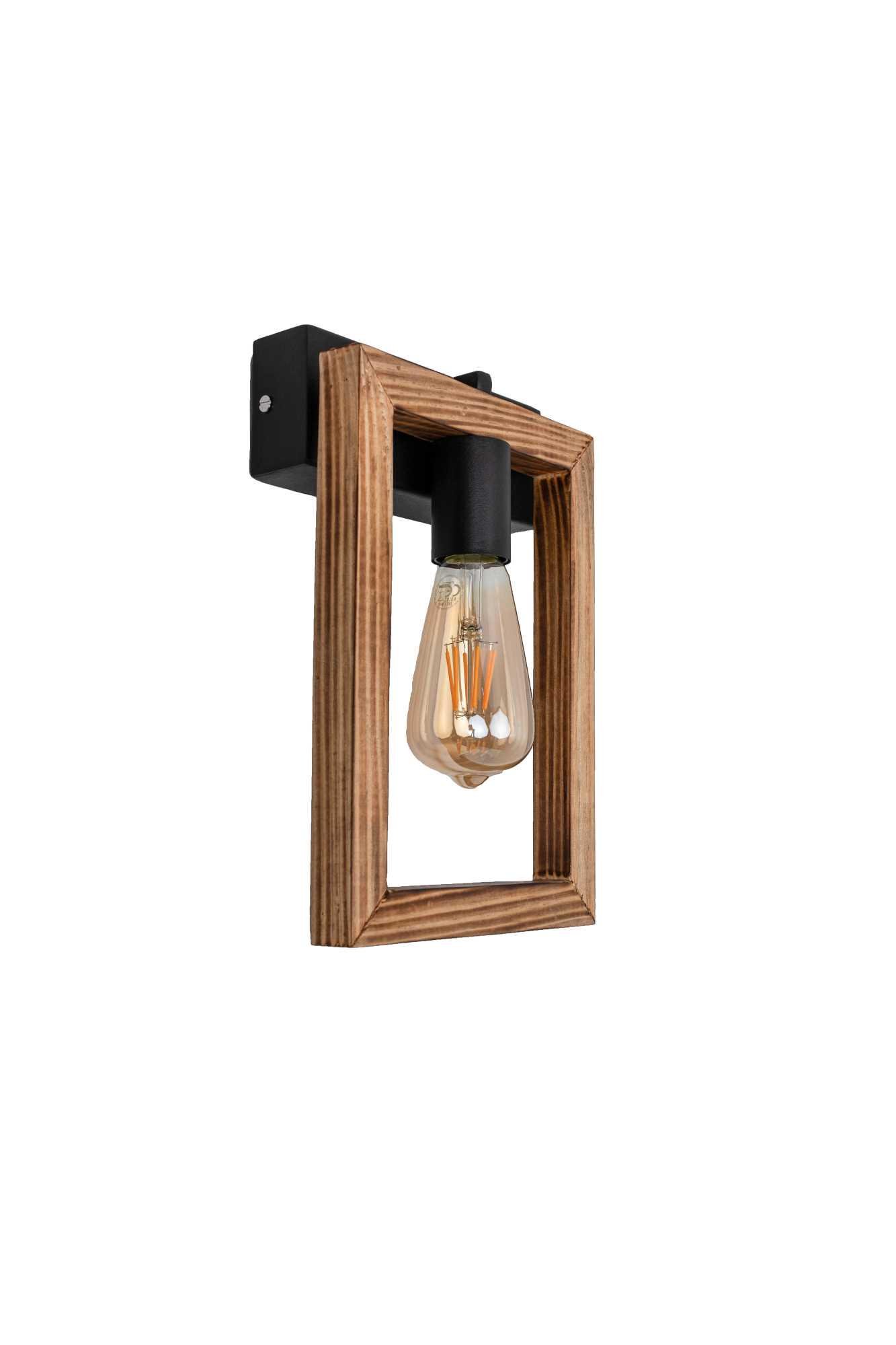 Люстра деревянная Sirius S7146/1 на 1 лампочку Светлый обжиг (000031250)