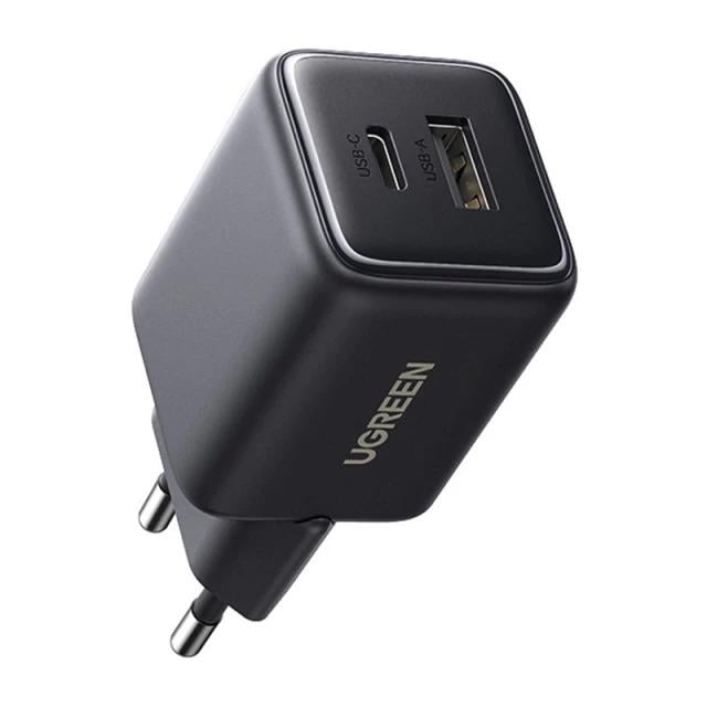 Зарядний пристрій мережевий UGREEN X514 20W 2-Port GaN Fast Charger EU Black (UGR-65737)