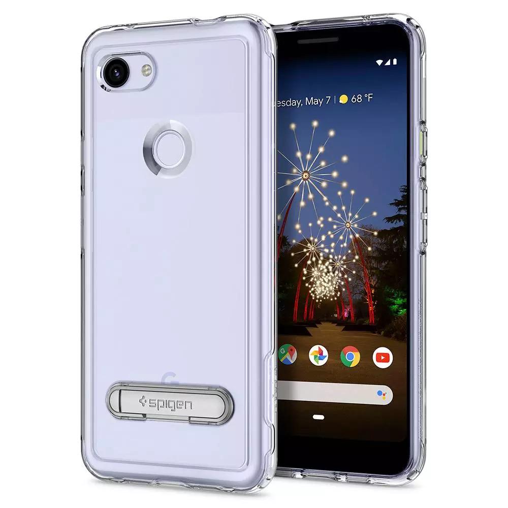 Чохол прозорий протиударний із підставкою Spigen Slim Armor F22CS26217 для Google Pixel 3a XL (6") - фото 3