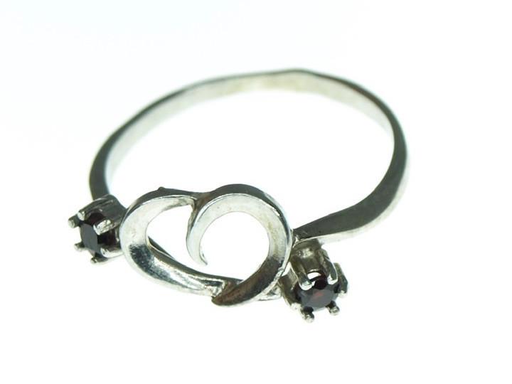 Кольцо из серебра с гранатом р. 16 (21016002731) - фото 4