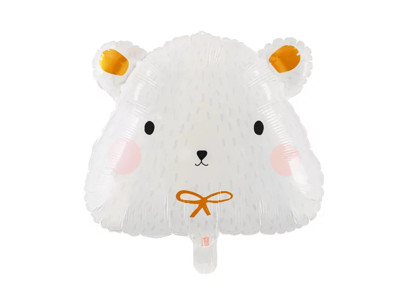 Шарик фольгированный PartyDeco Белый Медведь 51х45 см (5900779183551)