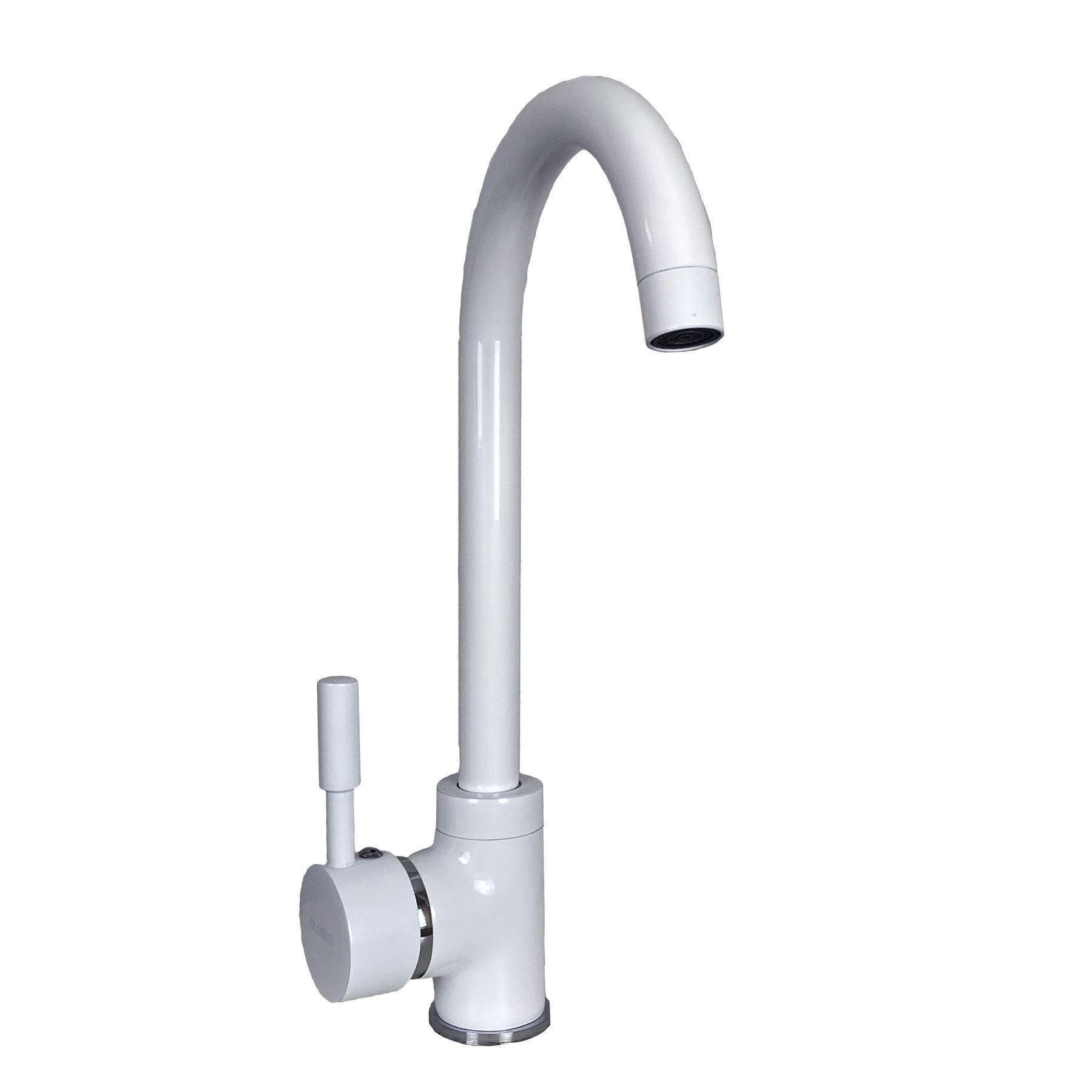 Змішувач для кухні Globus Lux LAZER GLLR-0103 S-WHITE Білий (13072) Змішувач для кухні Globus Lux LAZER GLLR-0103 S-WHITE Білий (13072)