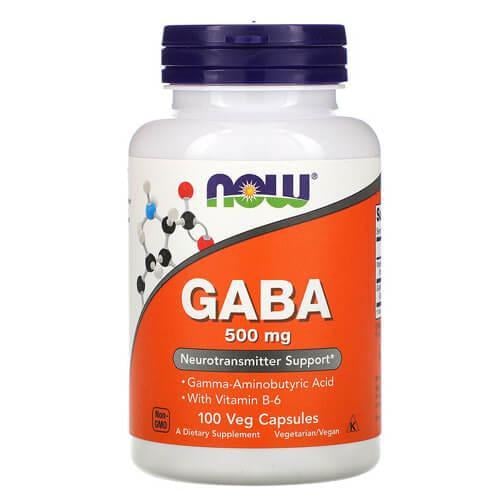 Габа NOW GABA 500 мг 100 Capsules (NOW-00087)