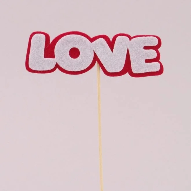 Топпер из фетра Flora 10 шт. "Love" (10435)
