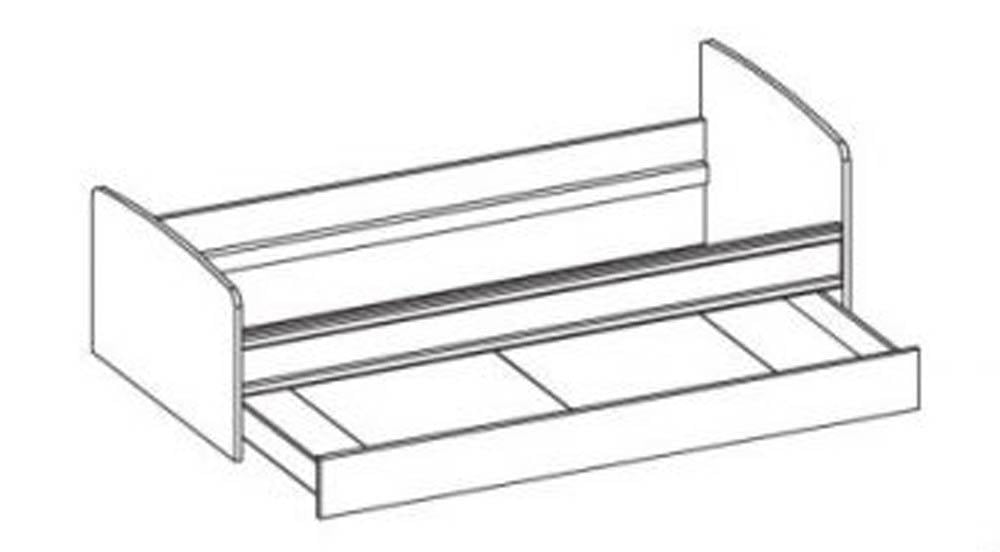 Ліжко односпальне Мебель-Сервіс Valensiya 90х200 см Дуб самоа (27283110) - фото 2 Ліжко односпальне Мебель-Сервіс Valensiya 90х200 см Дуб самоа (27283110) - фото 2