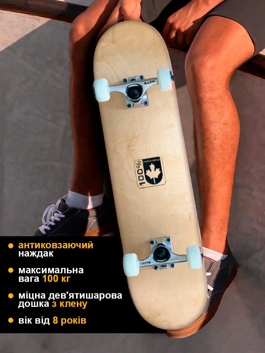 Скейт натуральное дерево Canada трюковой - фото 6