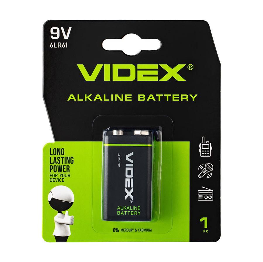 Батарейка щелочная Videx 6LR61/9V крона blister 6LR61/9V/B (287625)