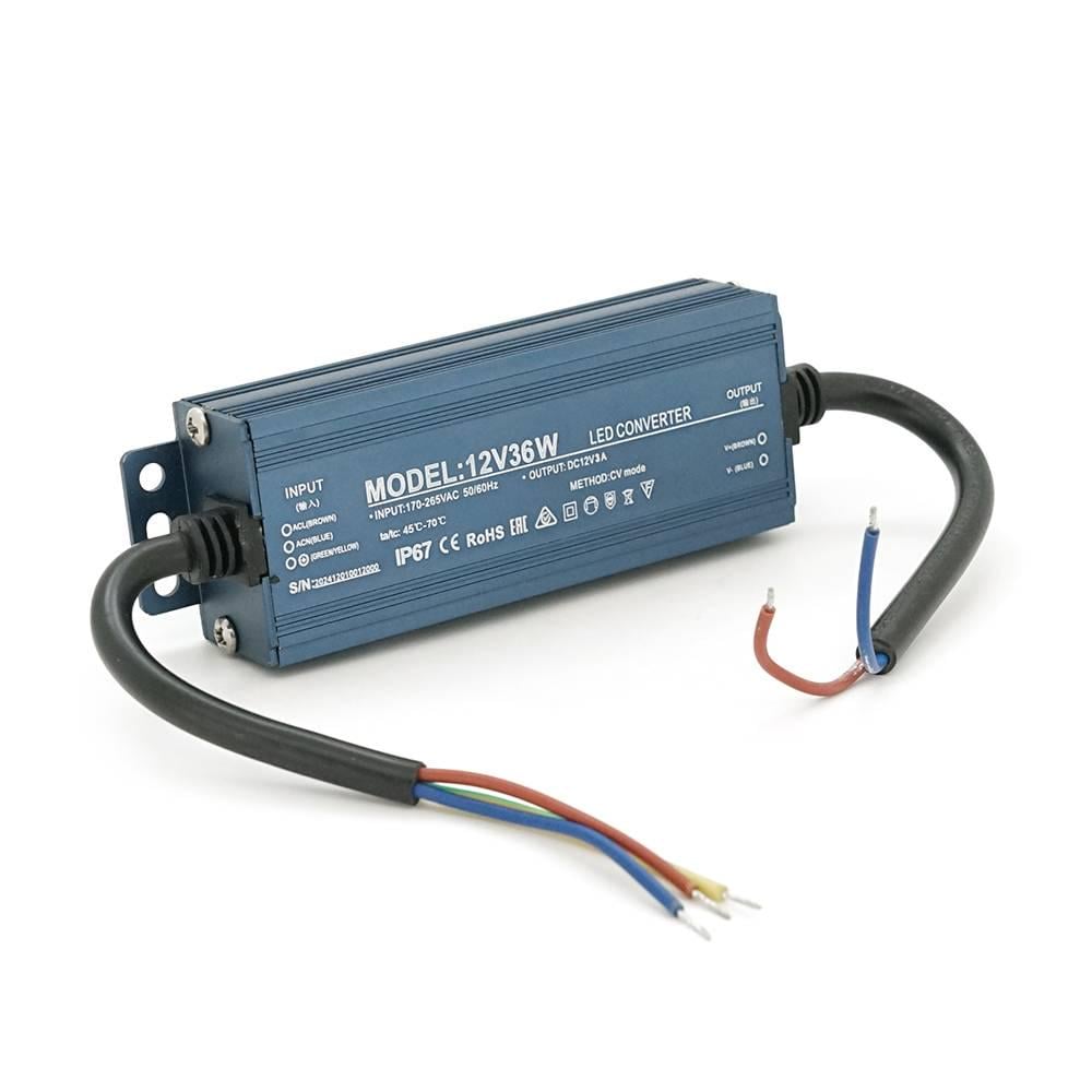 Блок живлення імпульсний герметичний Led Converter 12V 36W IP67 113х35х21 мм (31258)