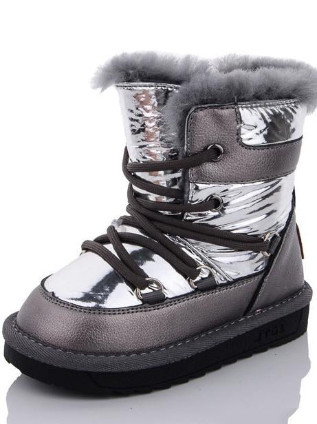 Дутики с натуральной шерстью Paliament B8808-3 р. 22 Серебристый